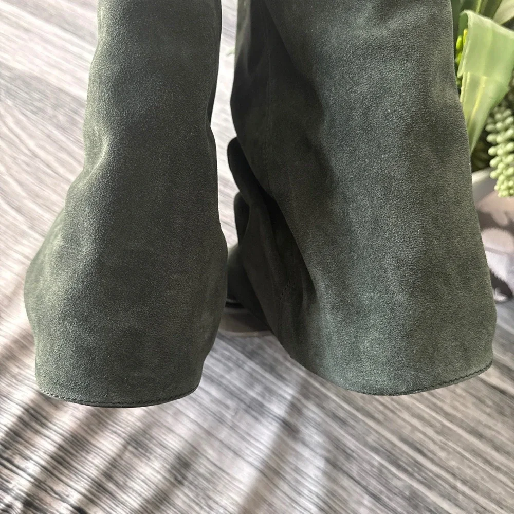 The Attico Robin Green Fade Suede Slouchy Combat Boots 39 new in box - Picture 8 of 13